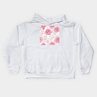 Vintage Floral Cottagecore Romantic Flower Design Kids Hoodie